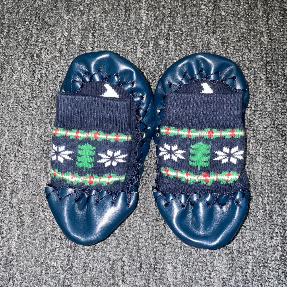 Hanna Andersson slipper socks Xmas Christmas Santa 7-9